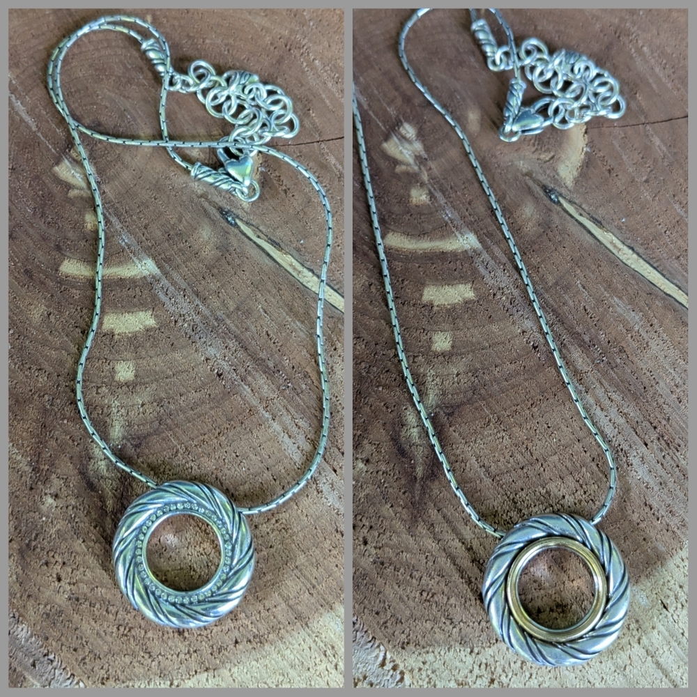 Elegant Silver Reversible Brighton Necklace